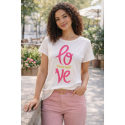 T-SHIRT COTON IMPRIME LOVE YOURSELF