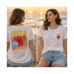 T-SHIRT COTON DOUBLE IMPRESSION IBIZA