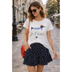 T-SHIRT COTON IMPRIME JE T'AIME