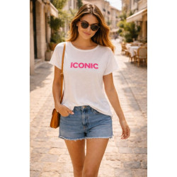 T-SHIRT COTON IMPRIME ICONIC